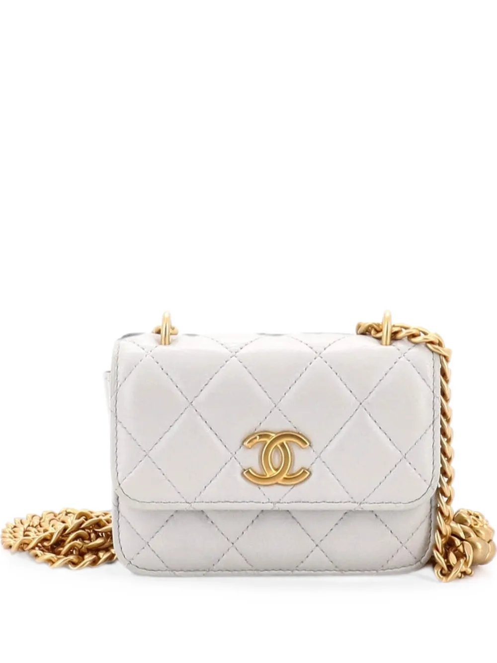 Sweet Camellia Flap Clutch with Chain Quilted Lambskin Mini crossbody bag