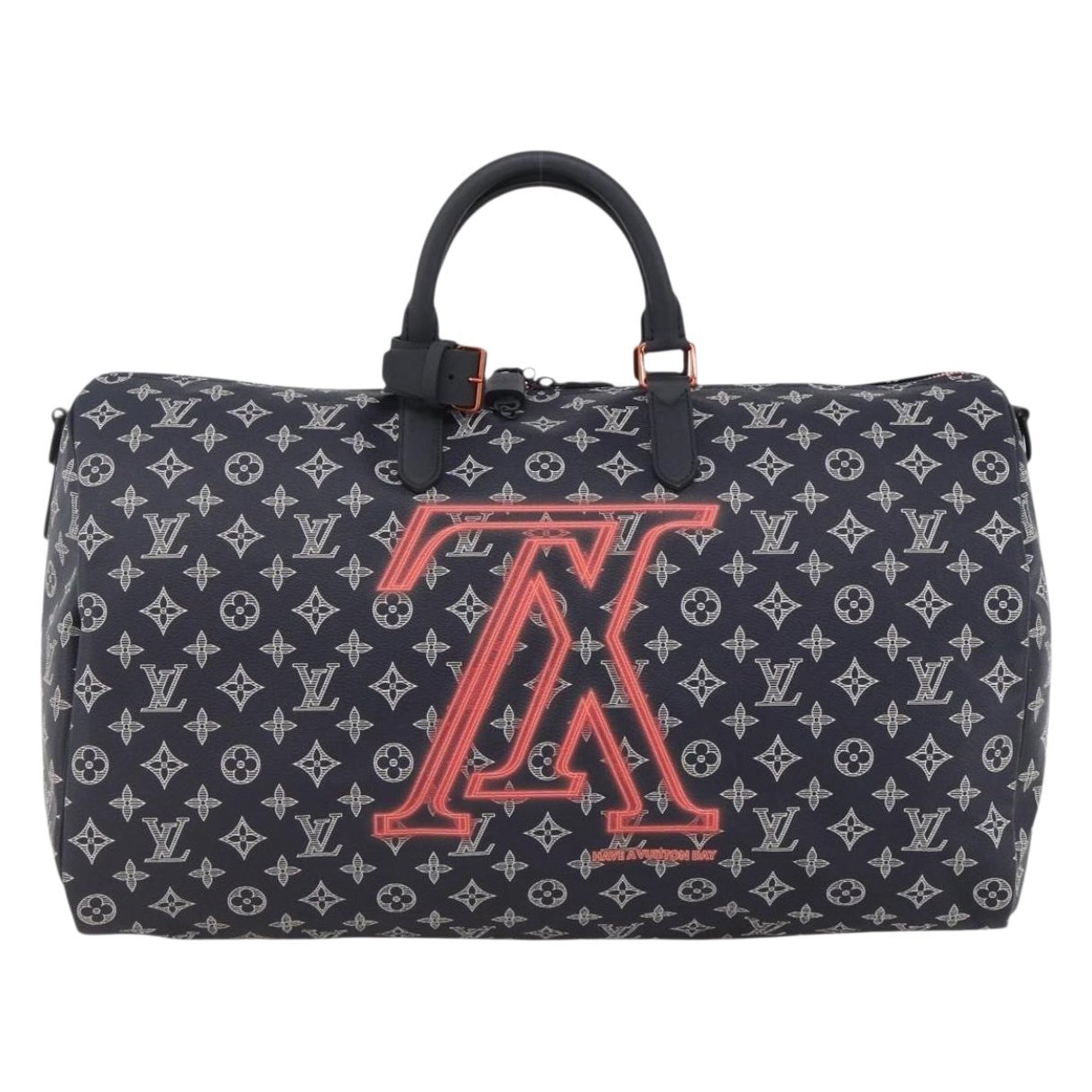 Keepall leather travel bag