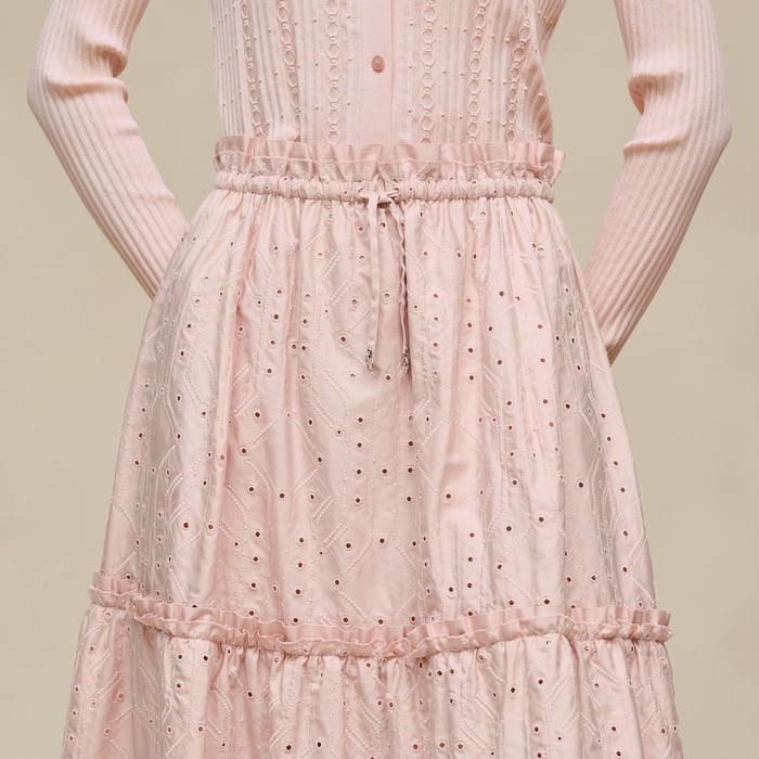 Rose Palomino Embroidered Skirt