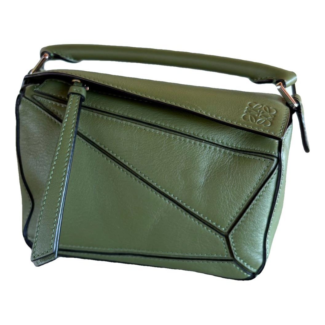 Puzzle leather crossbody bag