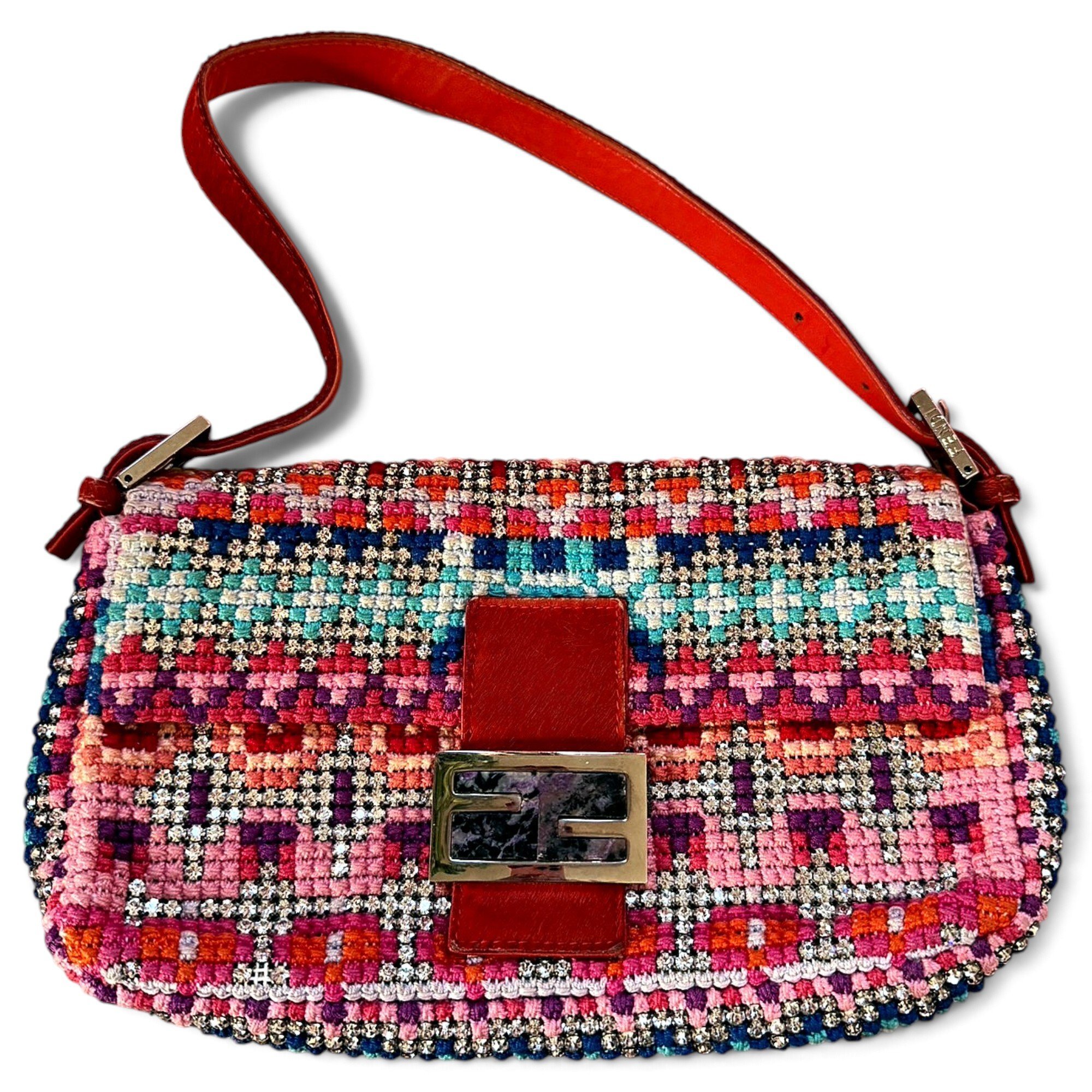 Baguette glitter handbag