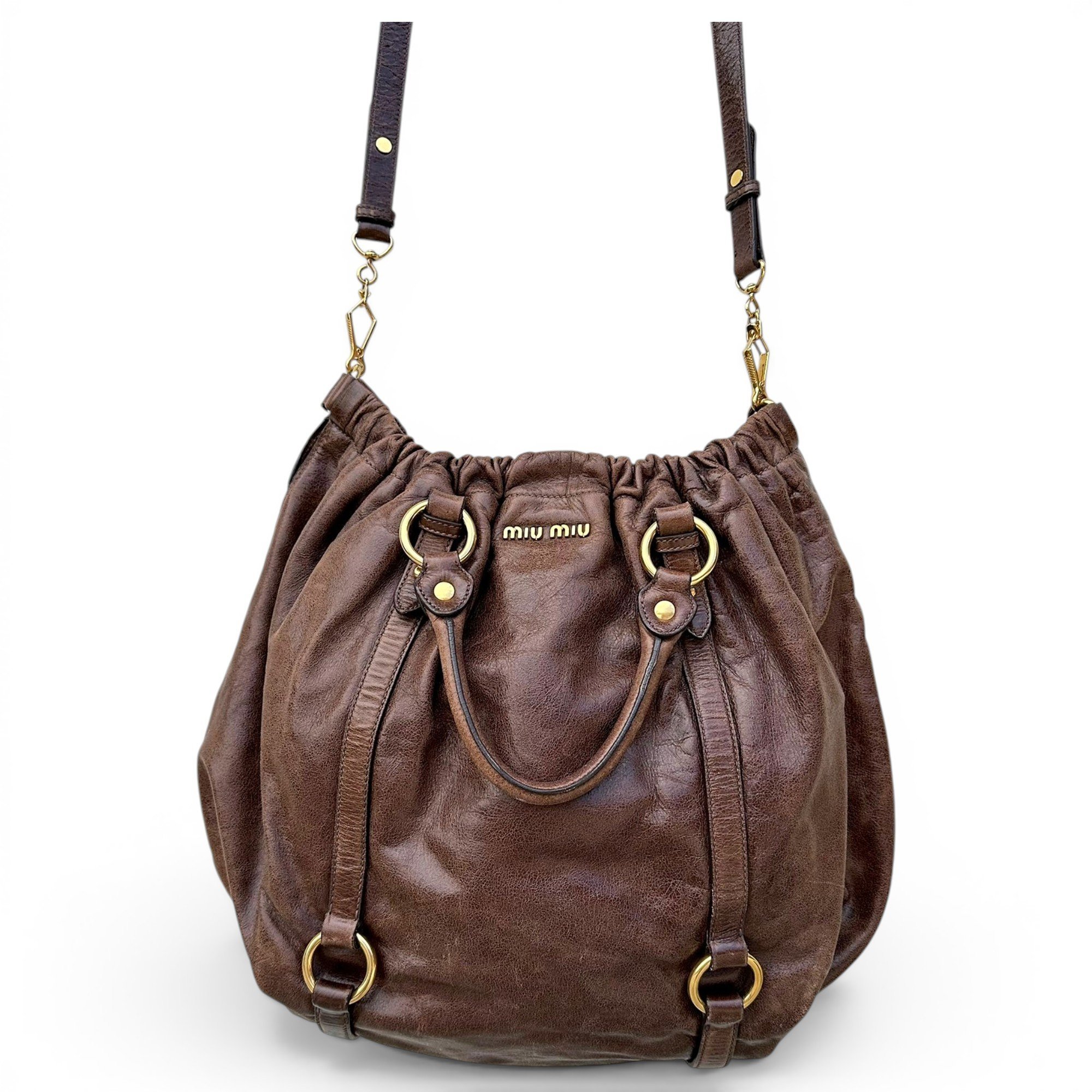 Matelassé leather handbag