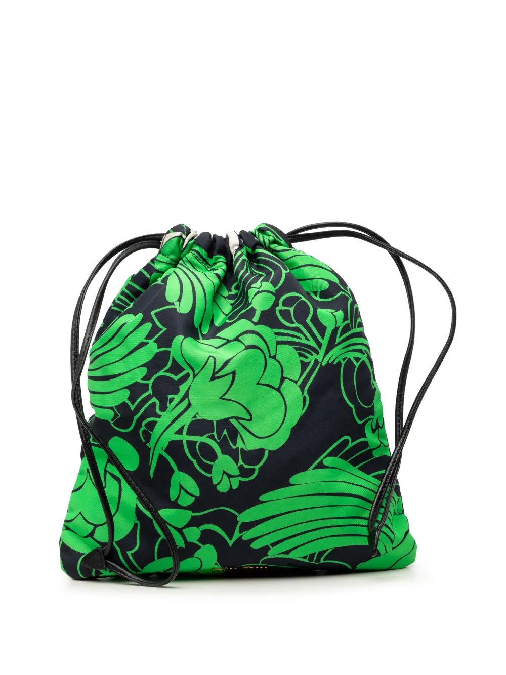 2010-2026 Canvas Floral Botanical Print Drawstring Pouch clutch bag