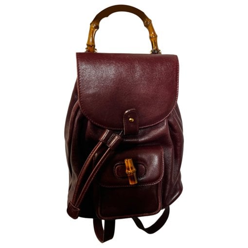 Vintage Bamboo leather backpack