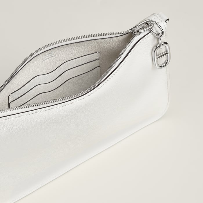 New White Zipengo Chaine d'Ancre to Go Pouch
