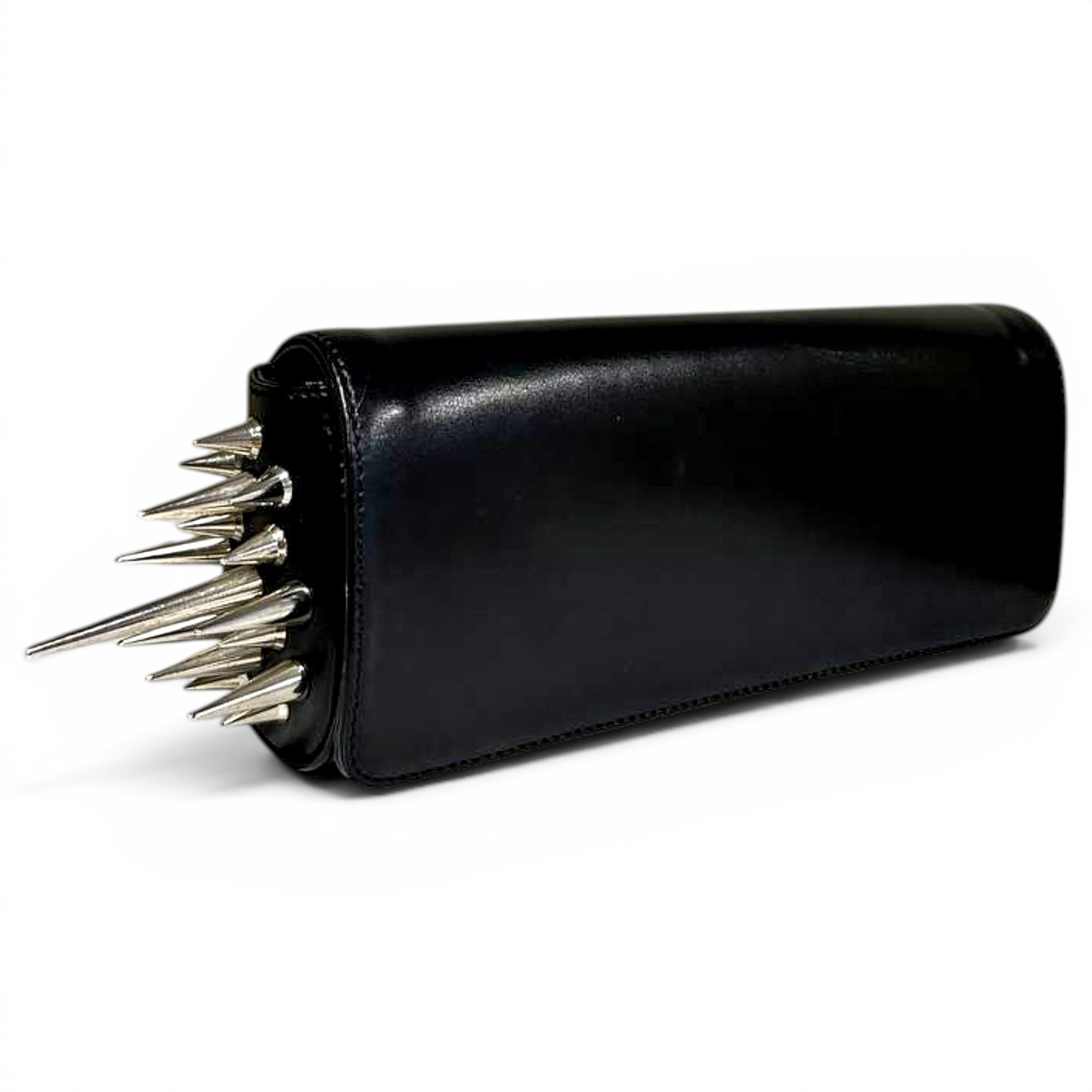Leather clutch bag