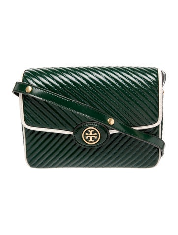 Leather Robinson Quilted Patent Leather Shoulder Bag