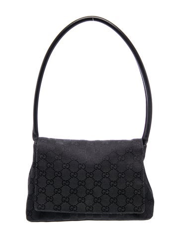 GG Canvas GG black shoulder bag. Small