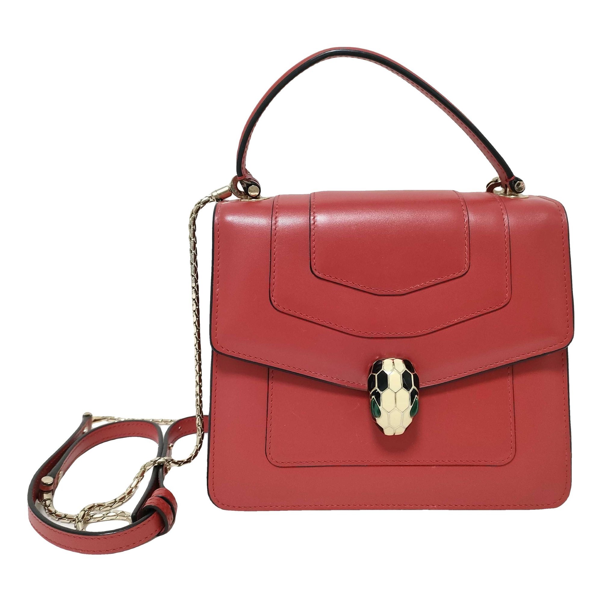 Serpenti leather handbag