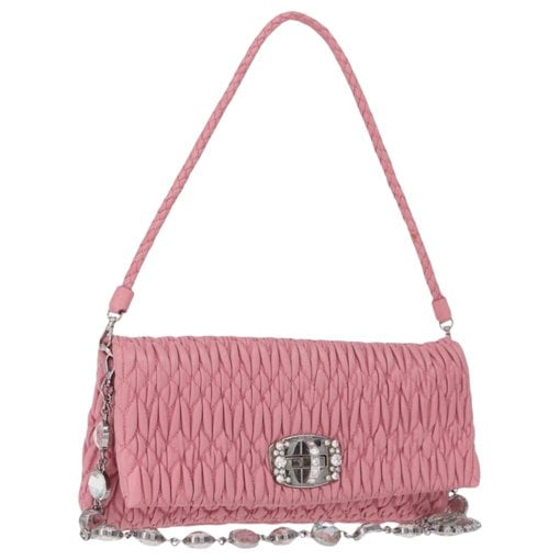 Miu Crystal leather handbag