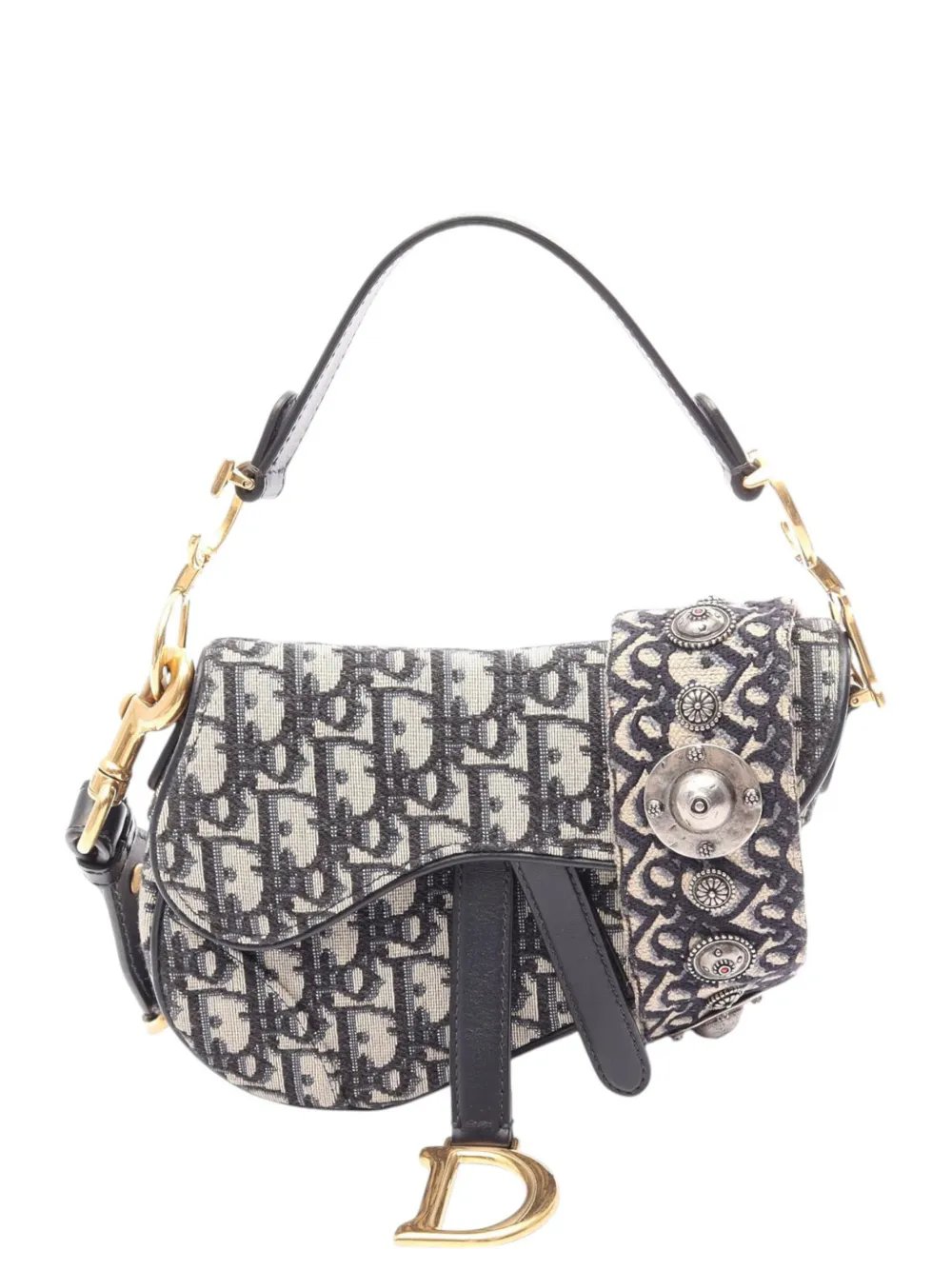 2000-2026 Mini Oblique Canvas Saddle Bag satchel