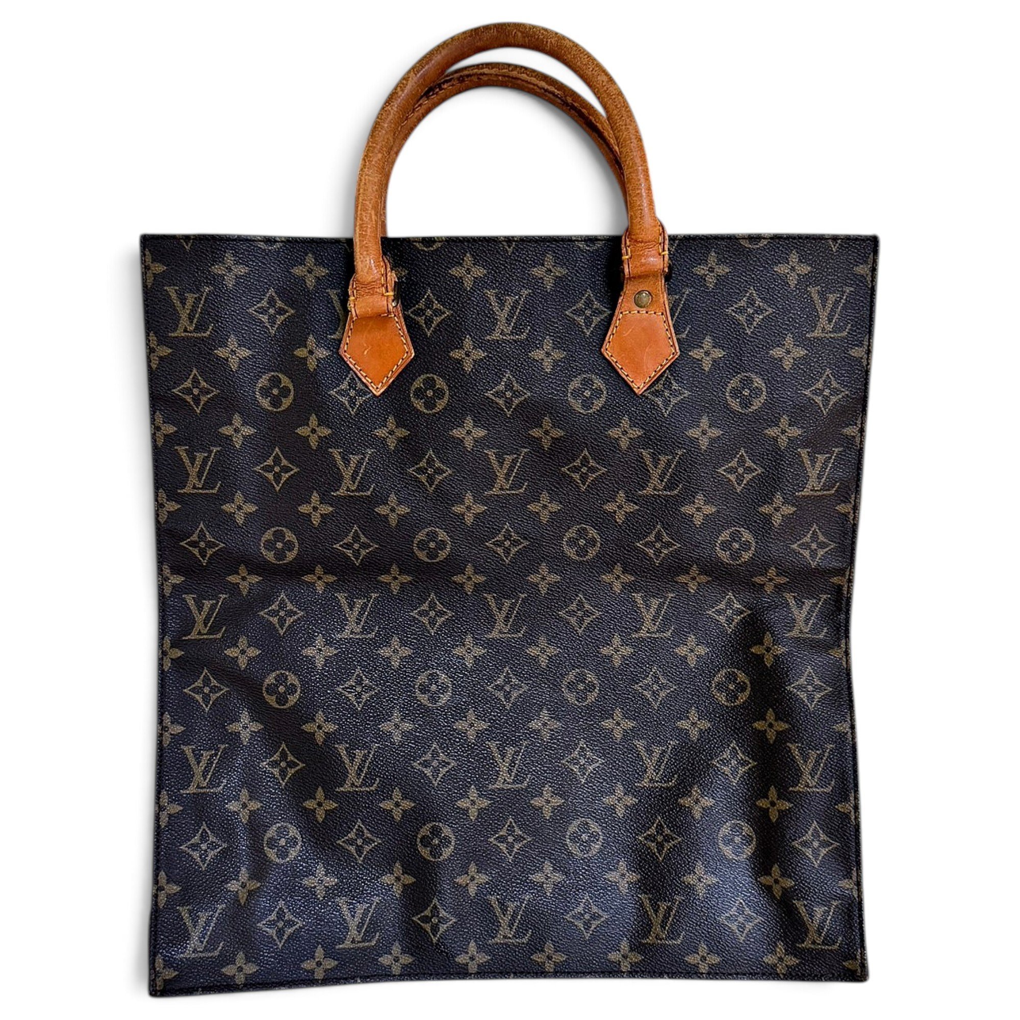 Plat leather handbag