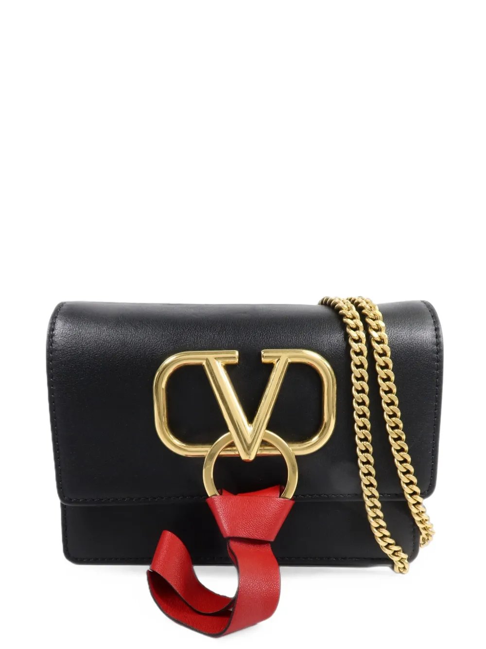 VLogo ribbon mini shoulder bag