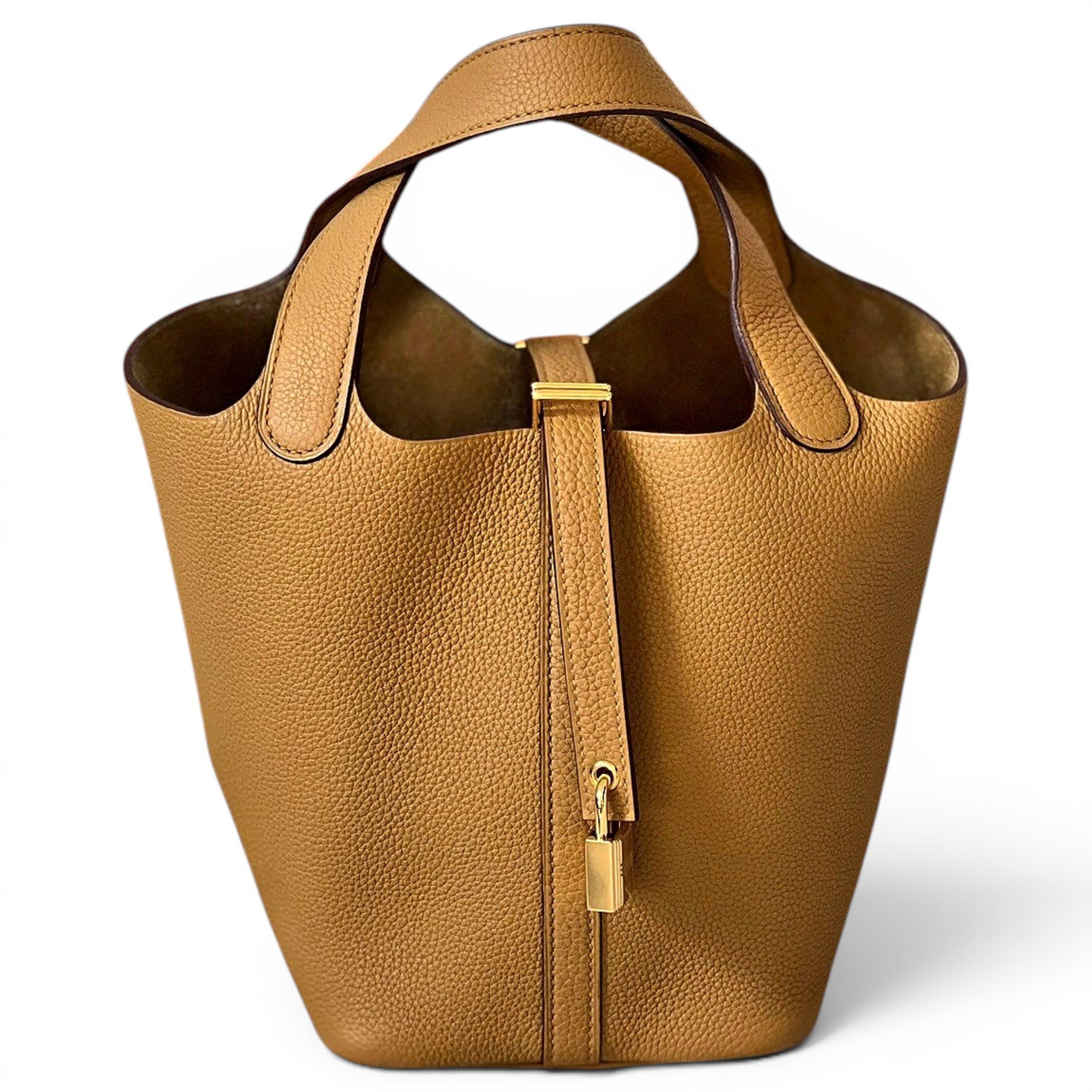 Picotin leather tote