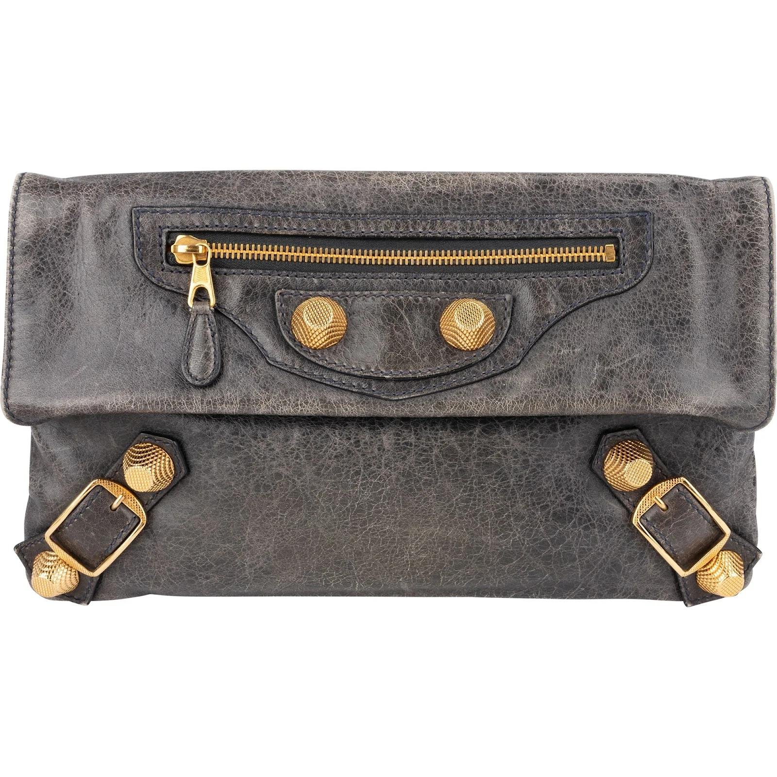 City Clip leather clutch bag