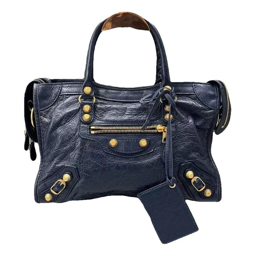 City leather handbag