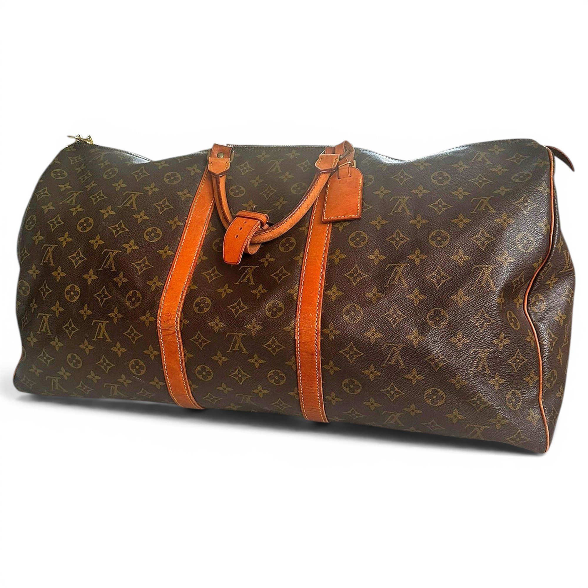 Keepall leather travel bag