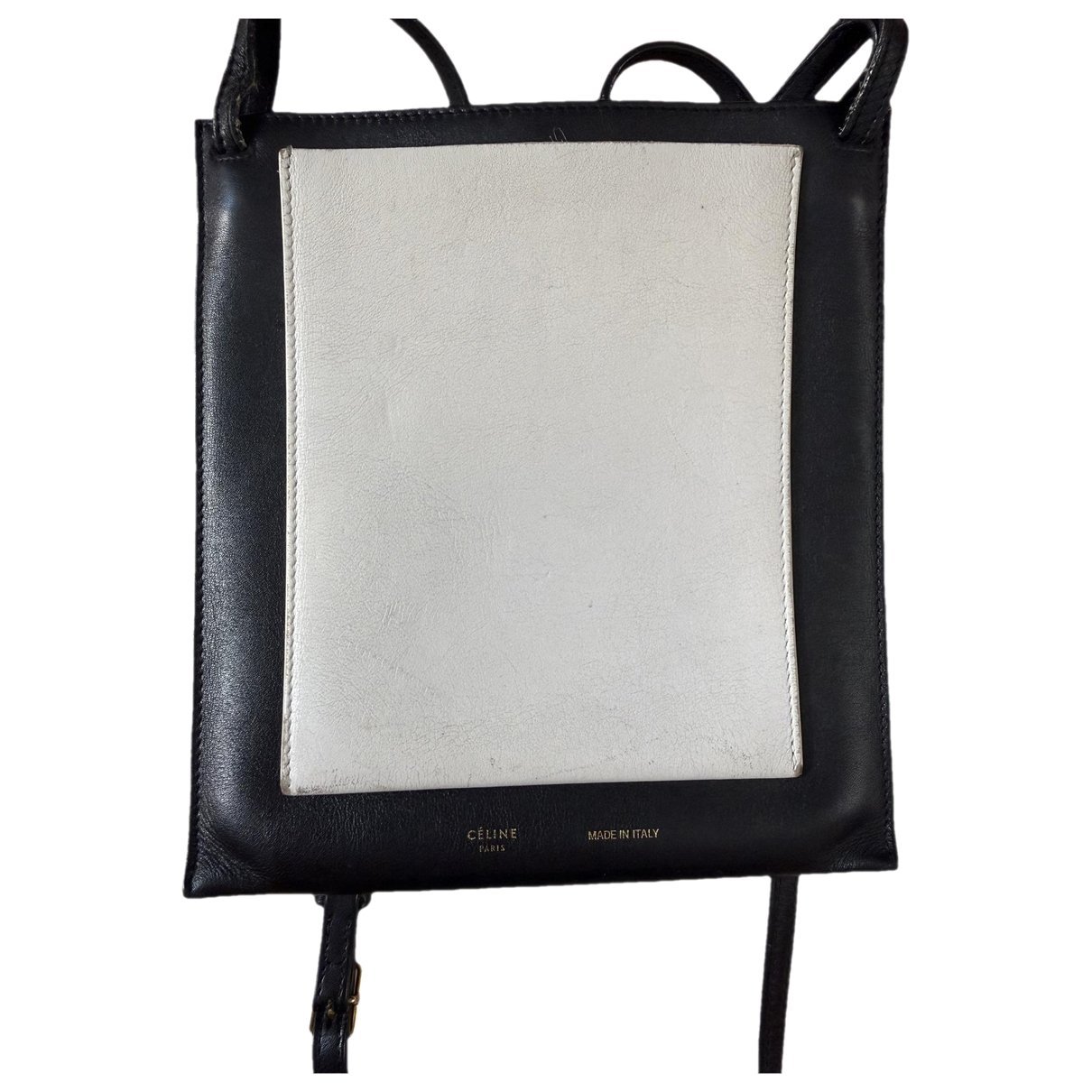 Pocket leather crossbody bag