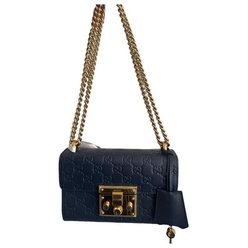 Padlock leather handbag