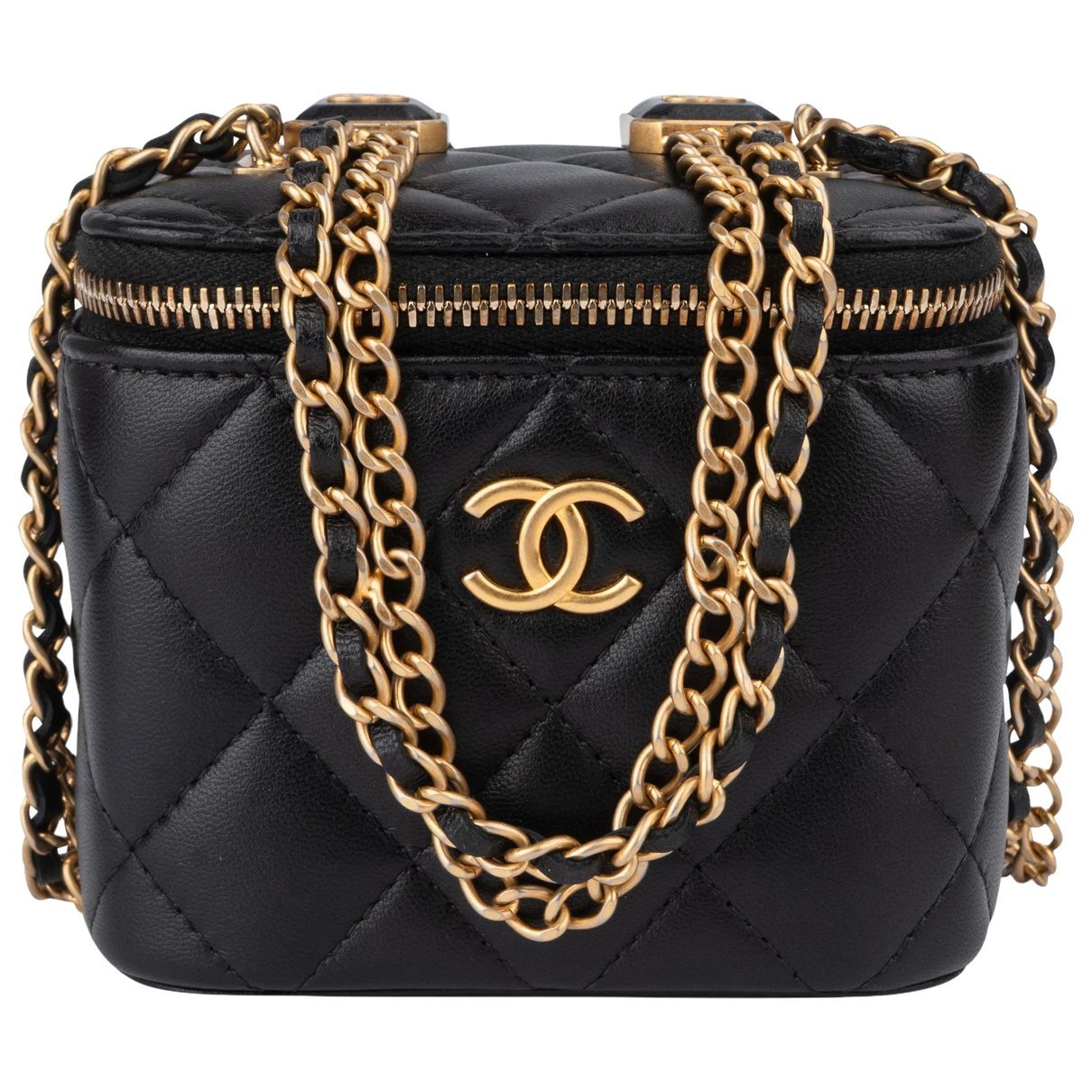 Vanity leather handbag