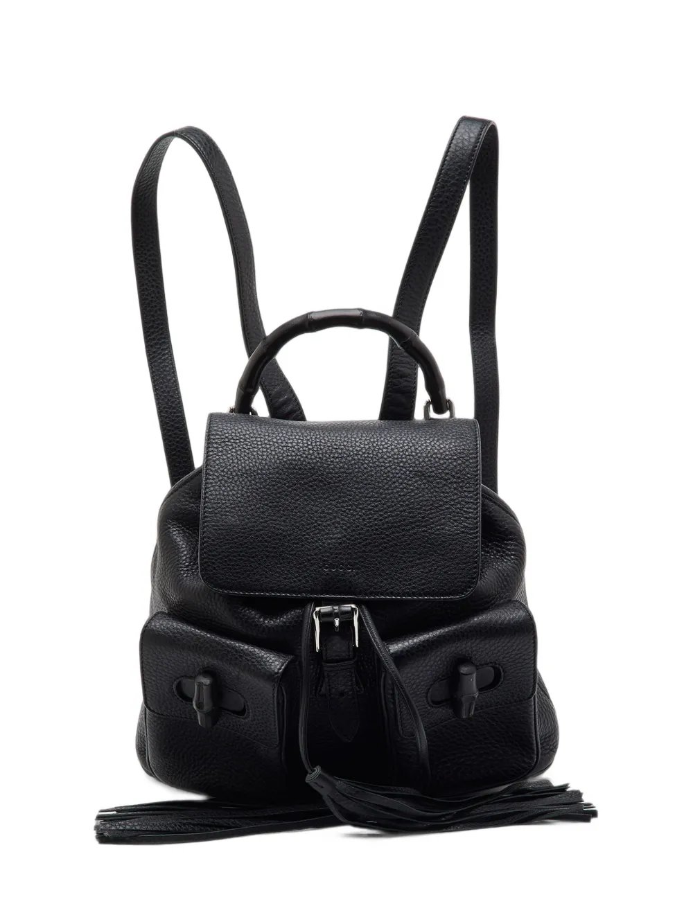 Bamboo twin pocket backpack