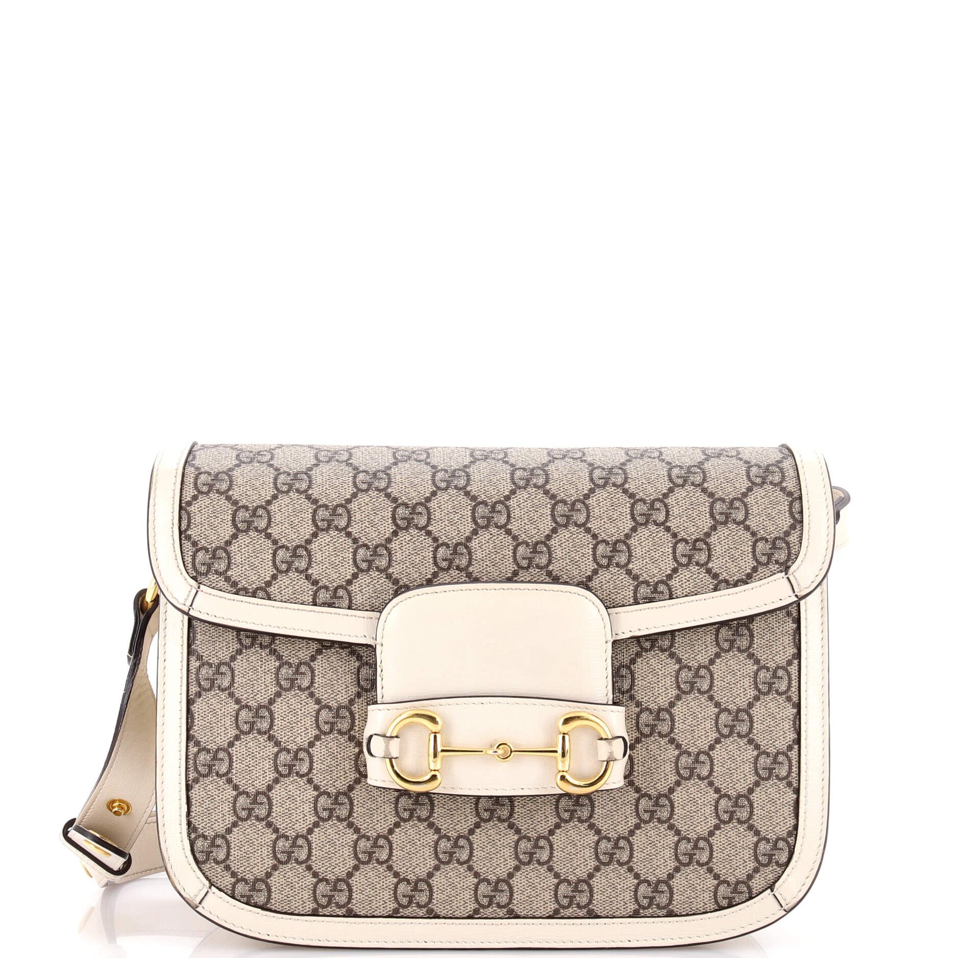 Horsebit 1955 Shoulder Bag GG Coated Canvas with Leather Small
