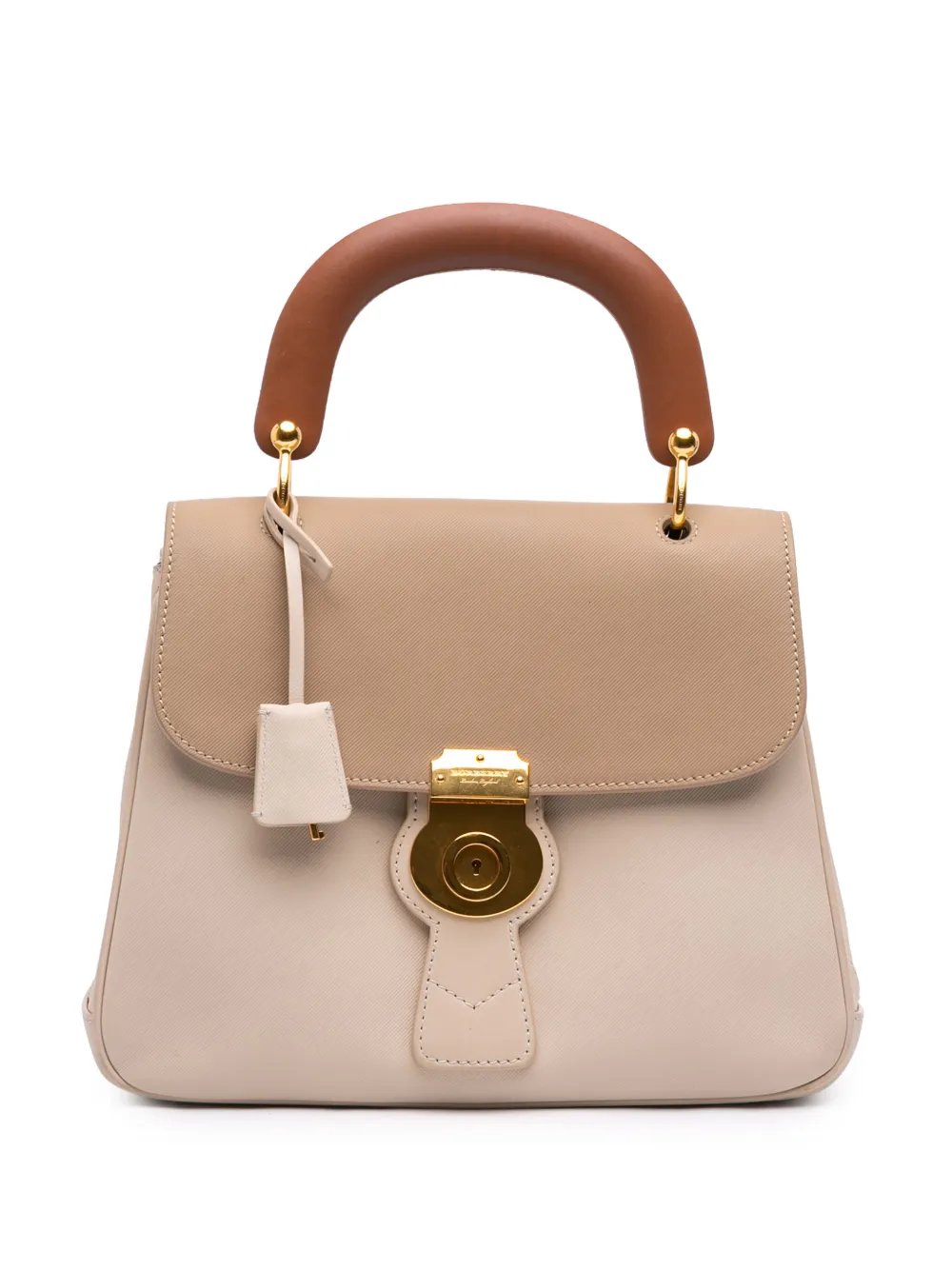 Burberry 2000-2017 Medium Tricolor Trench Calfskin DK88 Top Handle Bag satchel