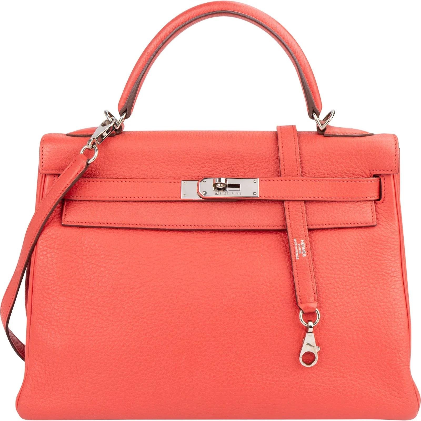 H leather handbag