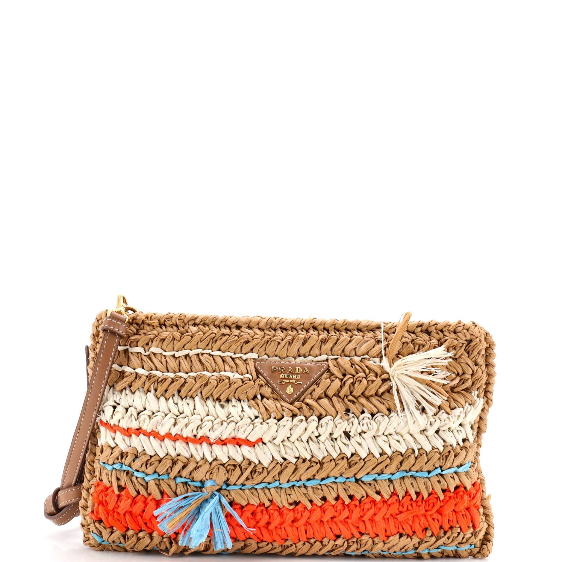Convertible Crossbody Bag Raffia Small