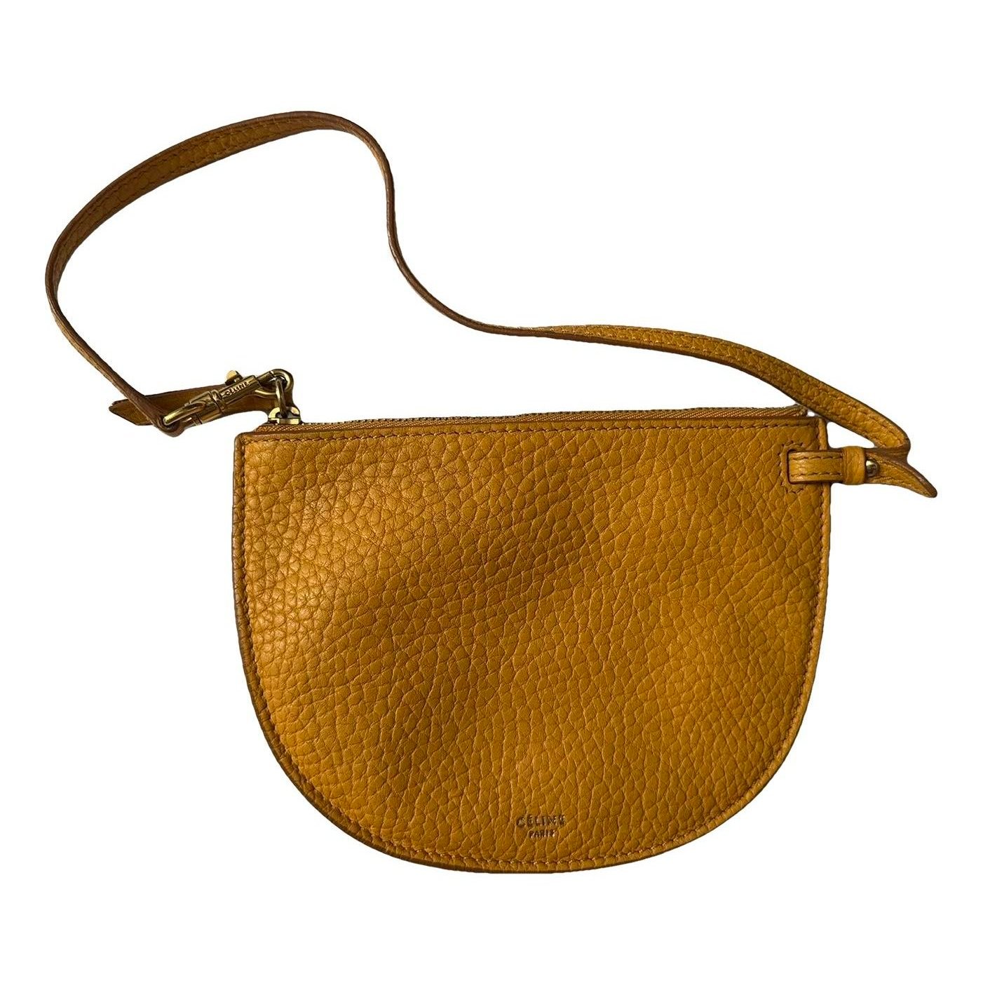 Leather clutch bag