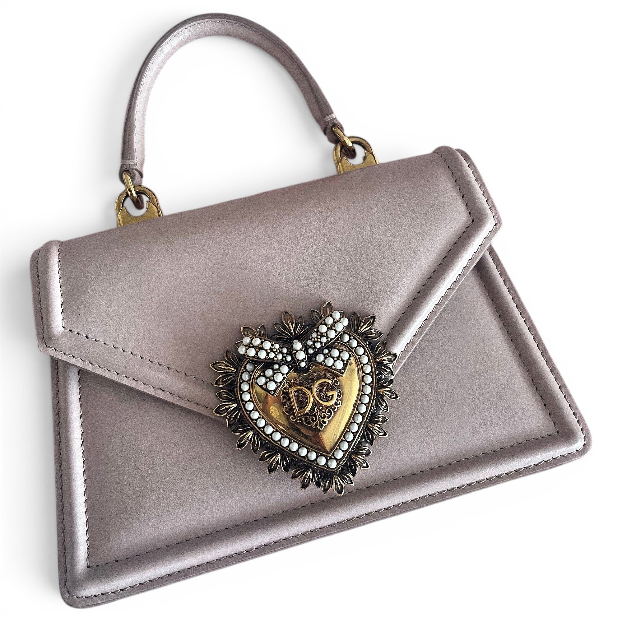 Devotion pony-style calfskin handbag