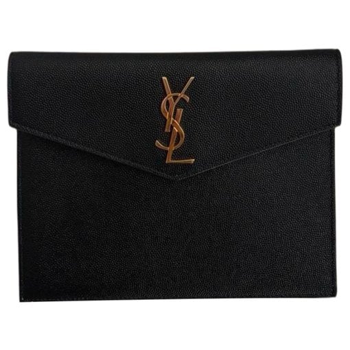 Leather clutch bag