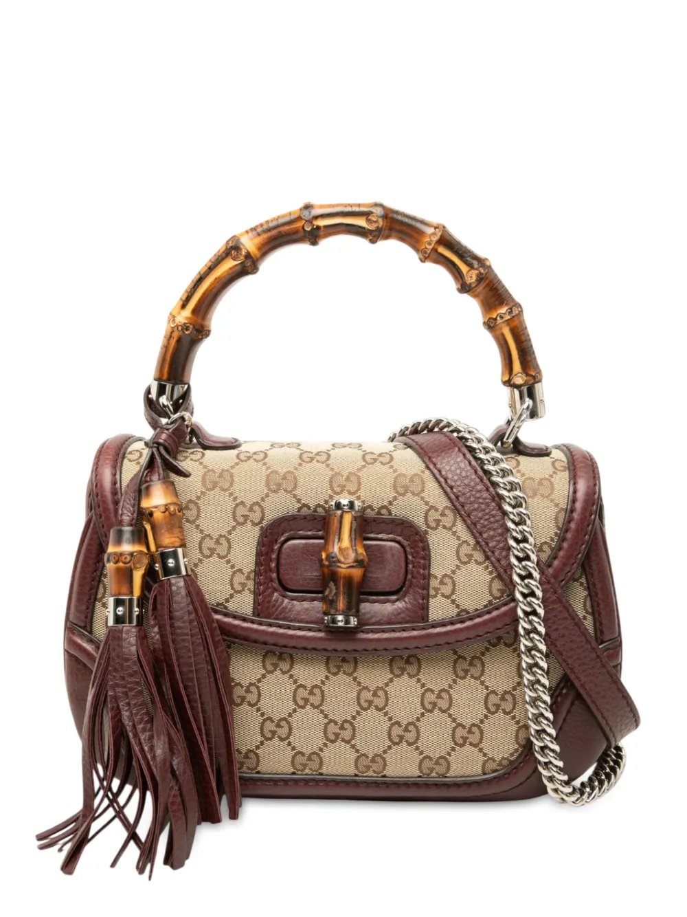 2000-2015 Medium GG Canvas New Bamboo Top Handle Bag satchel