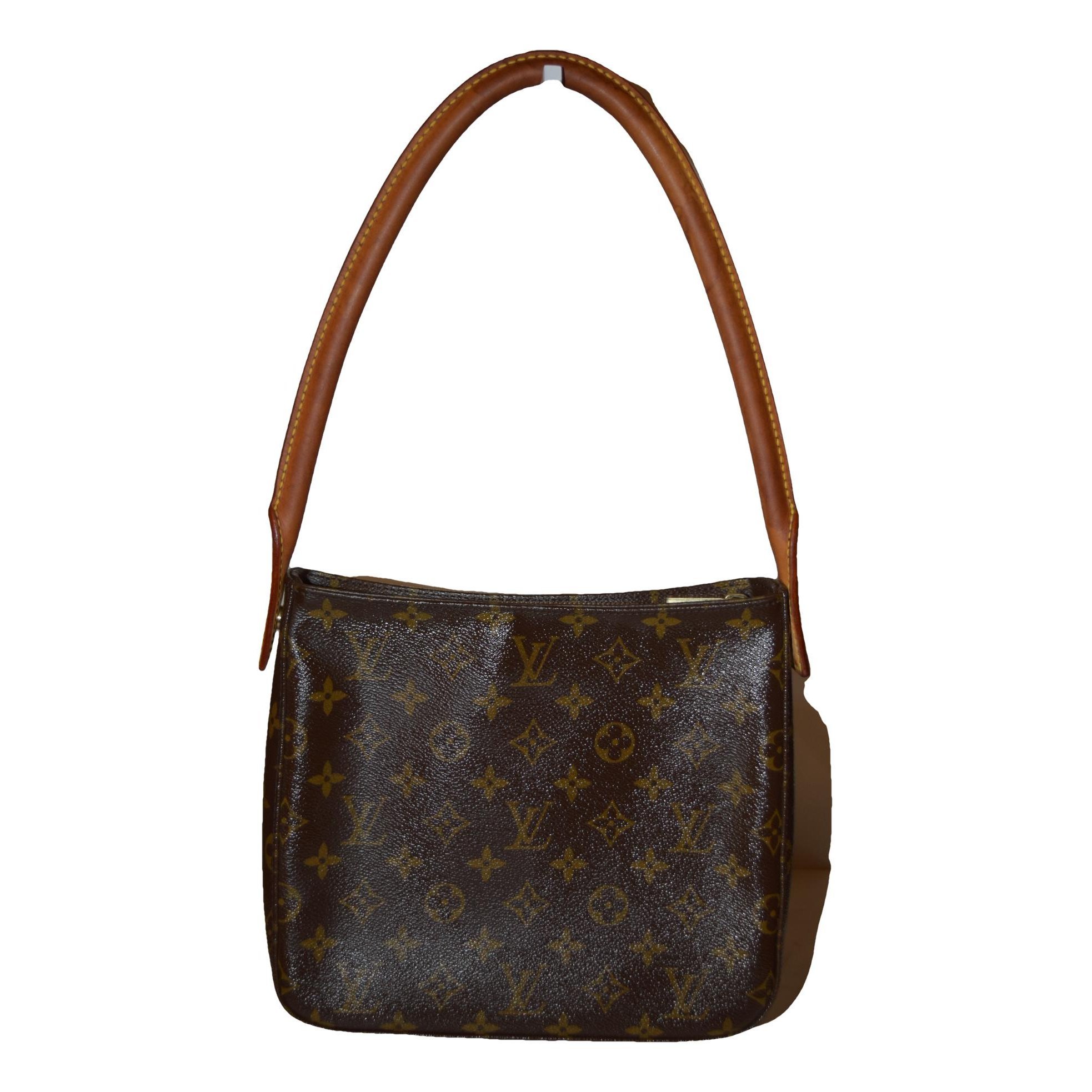Looping leather handbag