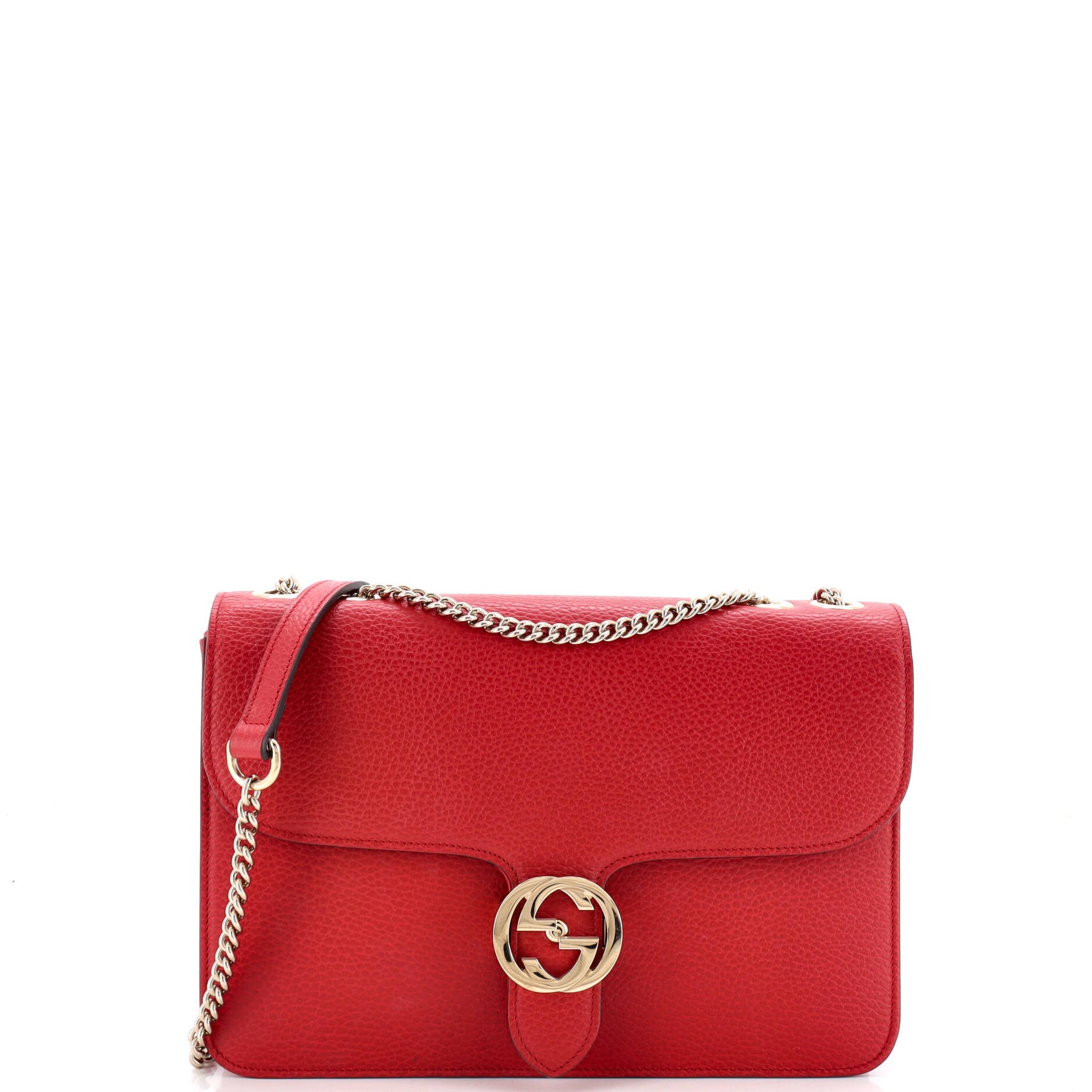 Interlocking Shoulder Bag Leather Medium