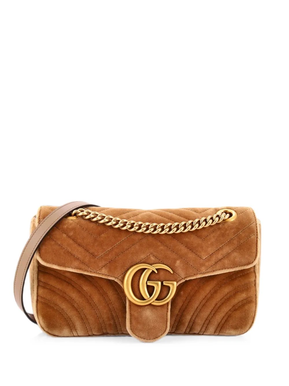 GG Marmont Flap Bag Matelasse Velvet Small shoulder bag