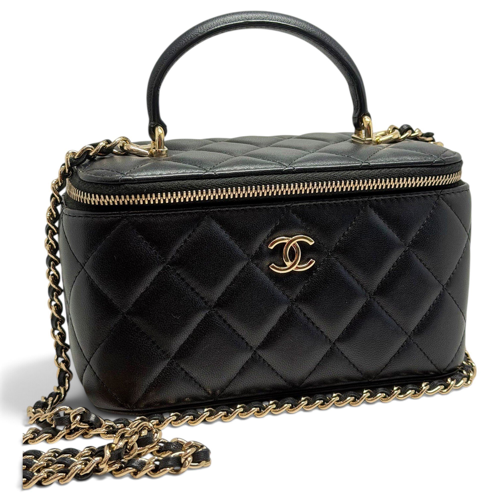 Trendy CC Vanity leather handbag
