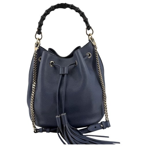 Bamboo Top Handle leather handbag