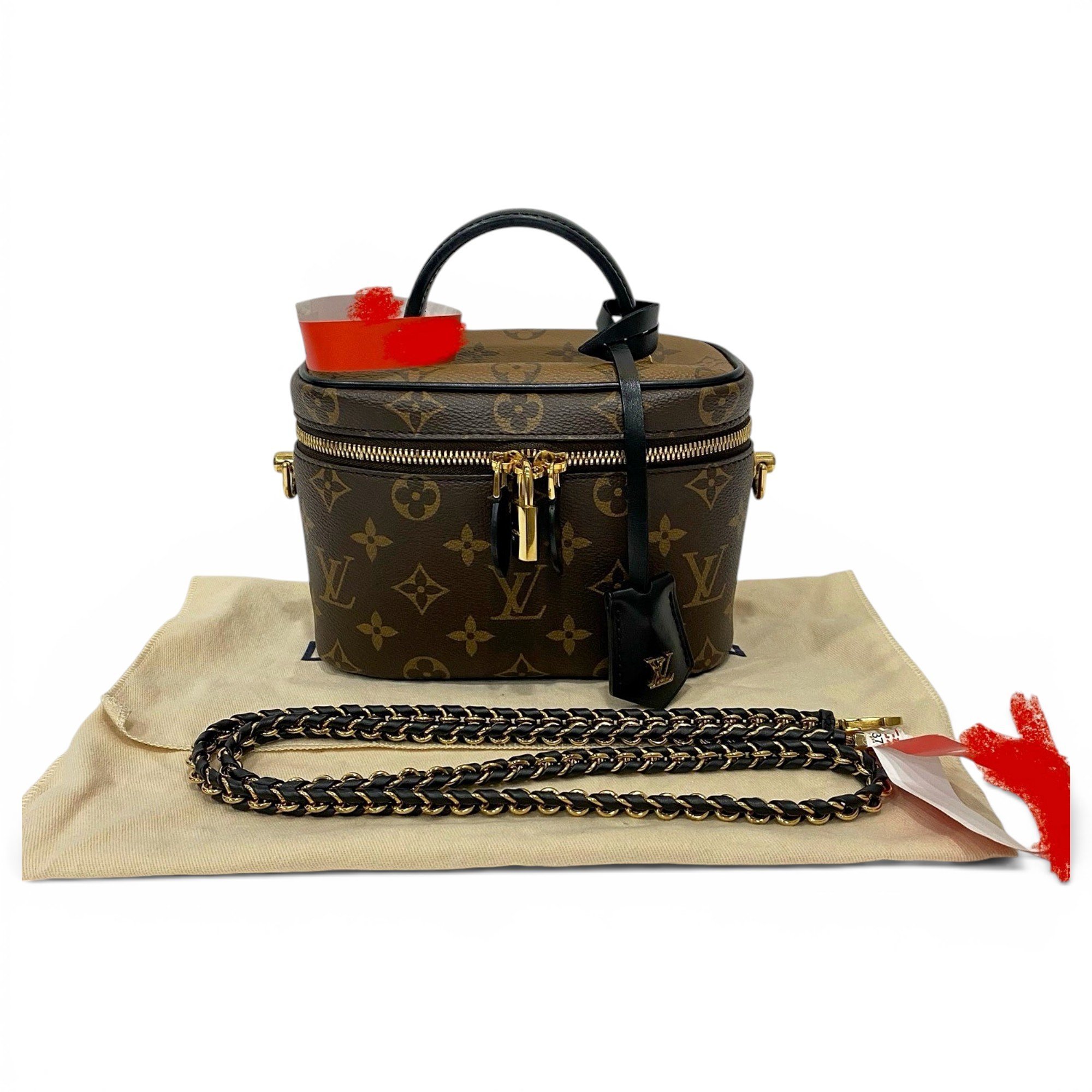 Vanity leather handbag
