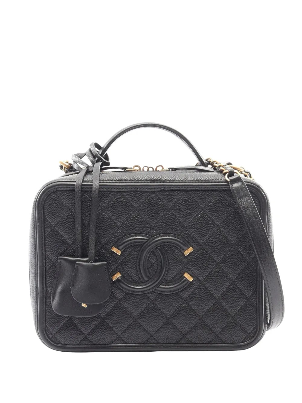 2017-2018 Mini Caviar CC Filigree Vanity Case satchel