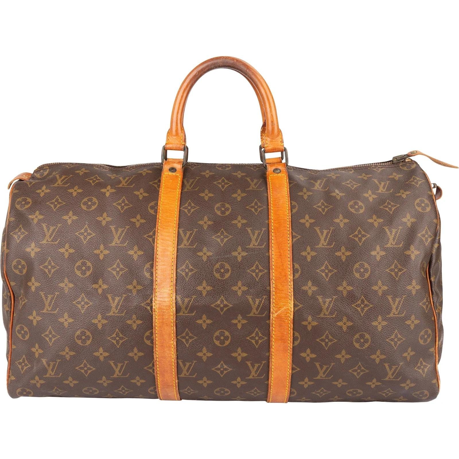 Keepall leather travel bag