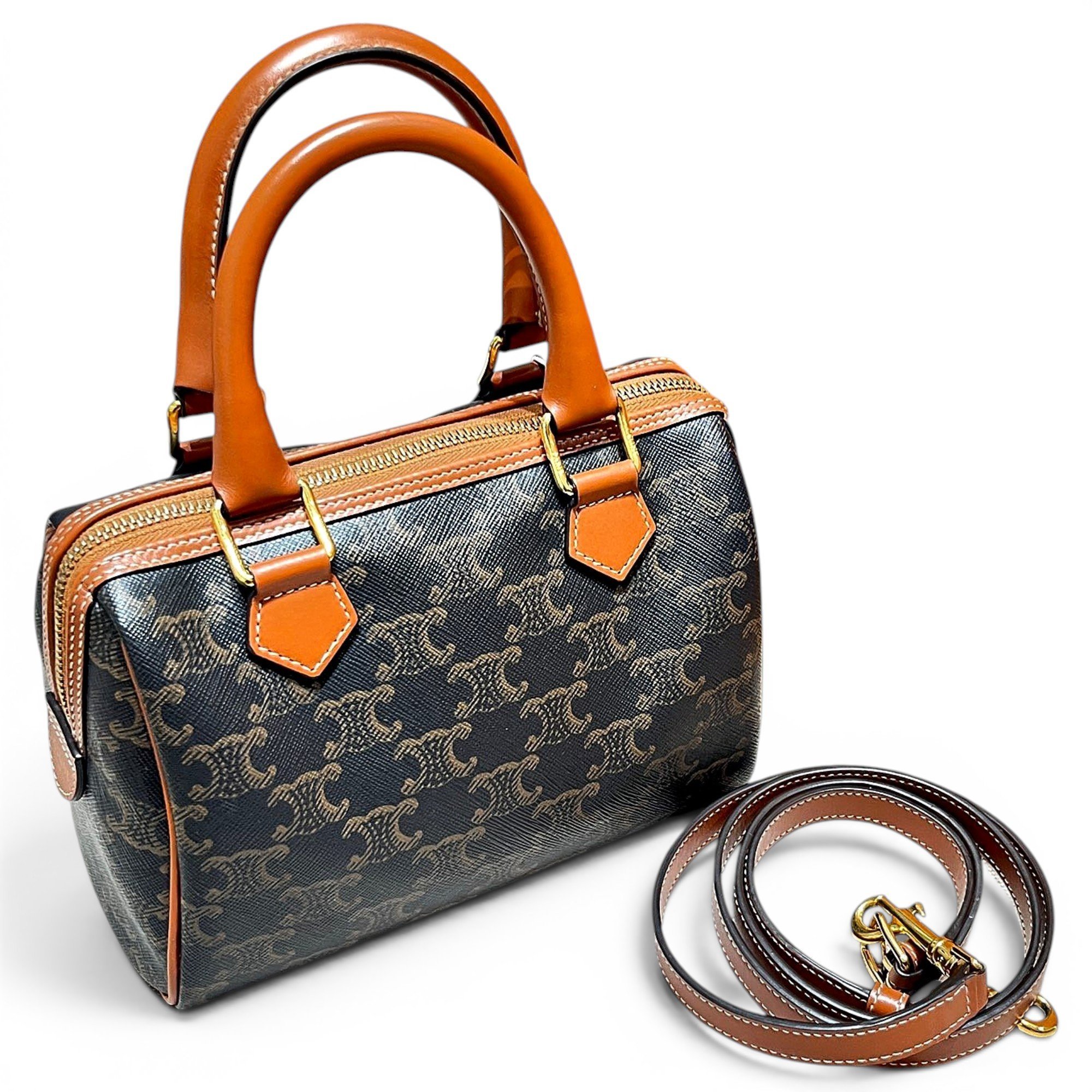 Triomphe leather handbag