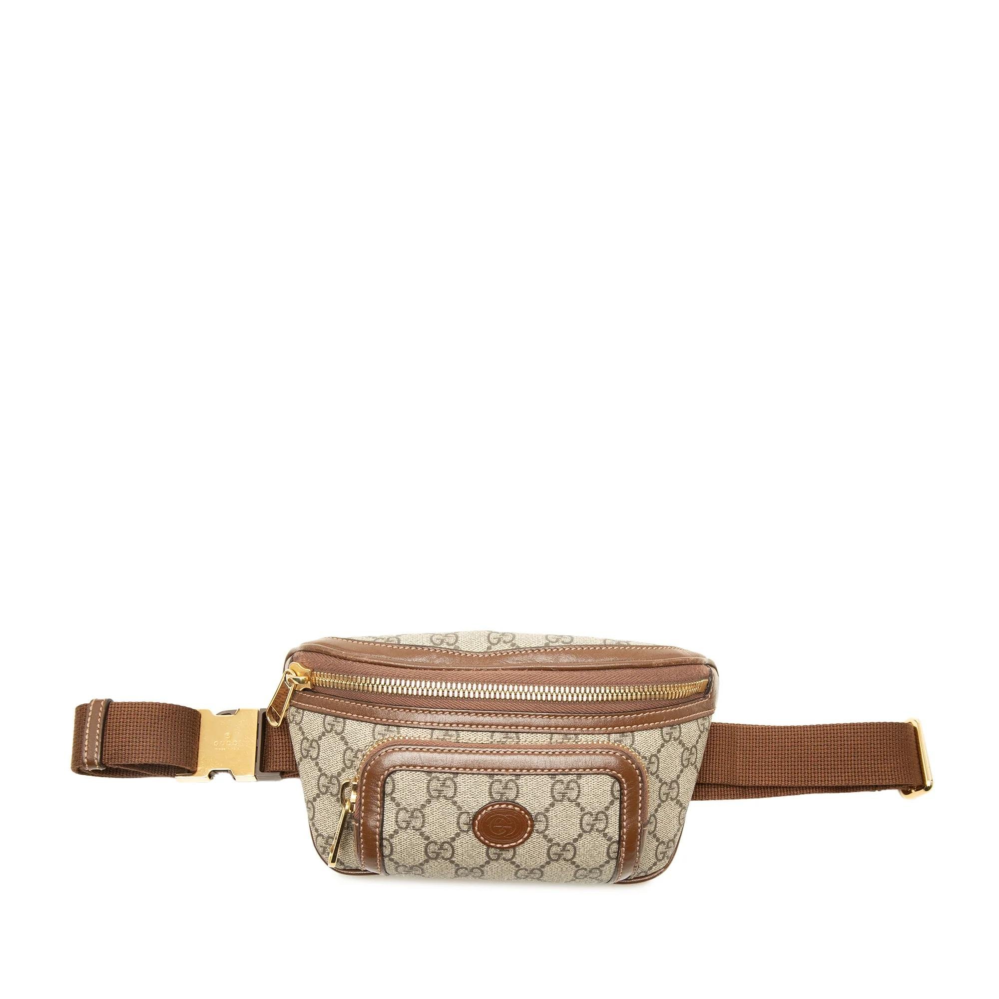 Interlocking leather handbag