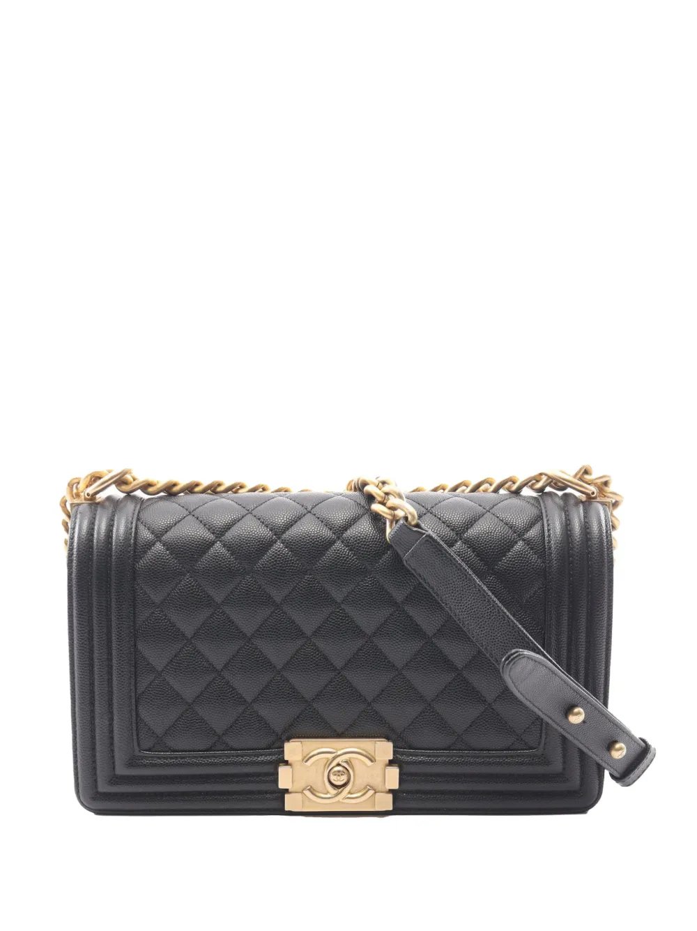 2021-2026 Old Medium Quilted Caviar Boy Flap crossbody bag