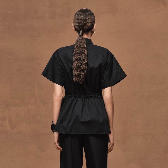 Noir Drawstring Shirt