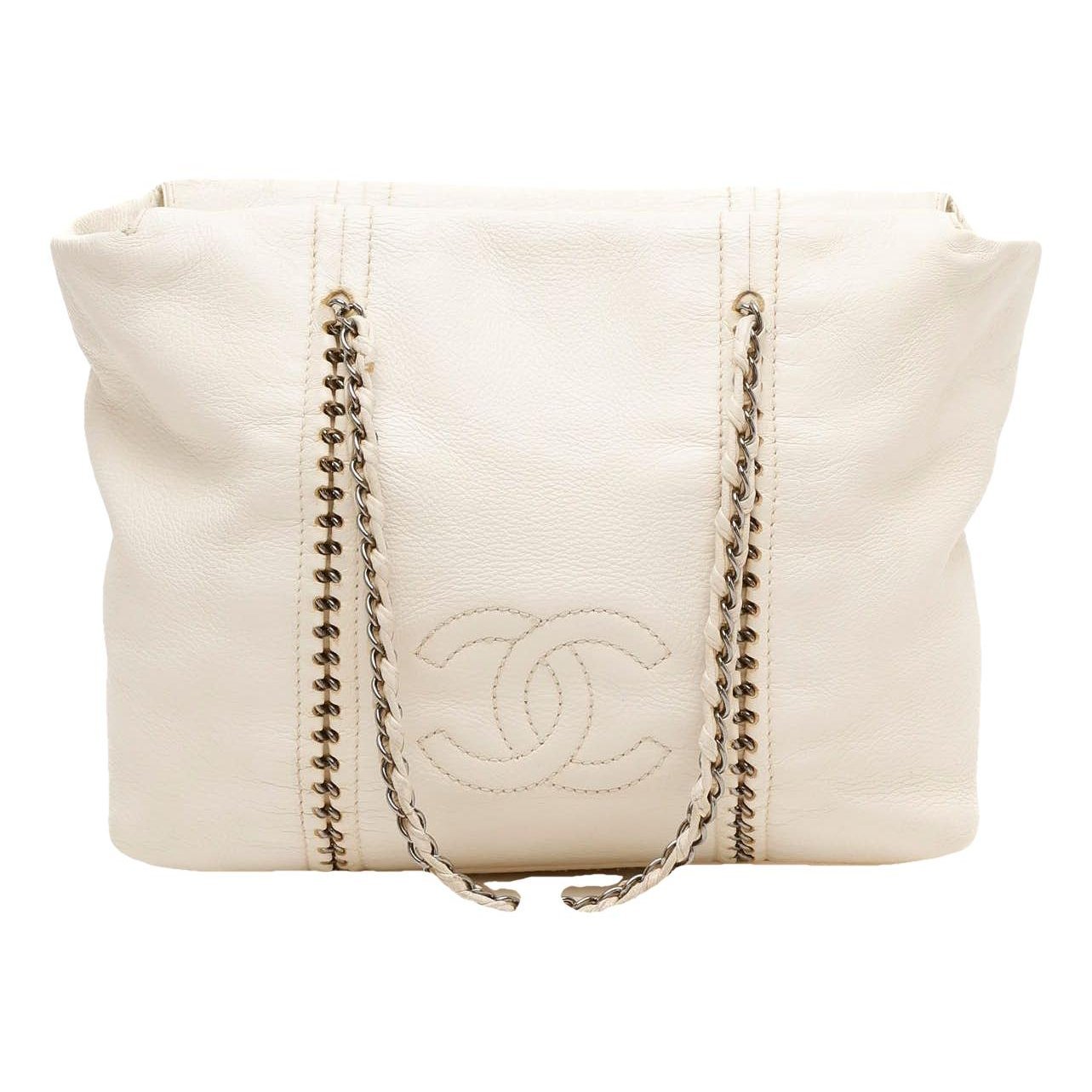 Vintage CC Chain leather tote