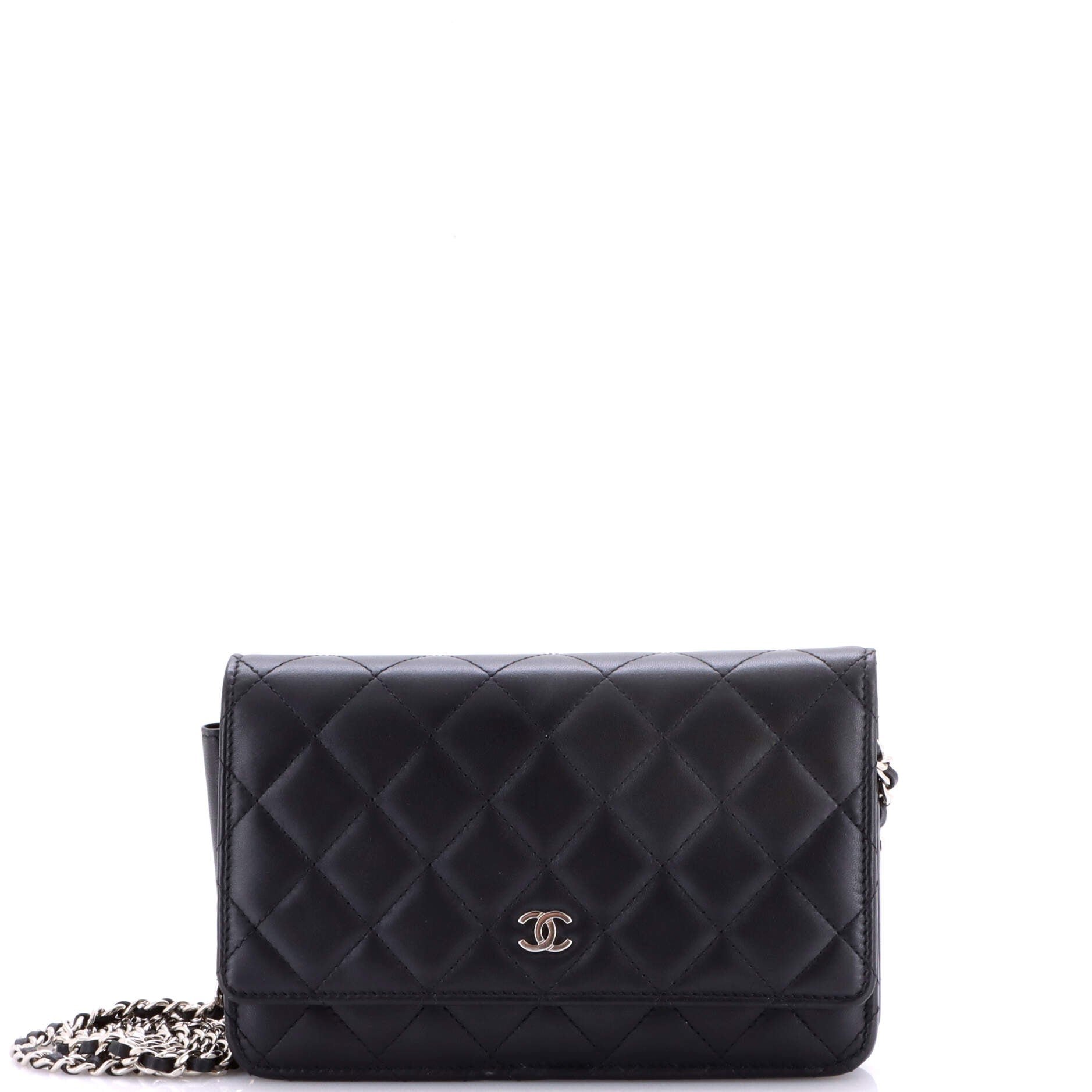 Wallet on Chain Quilted Lambskin