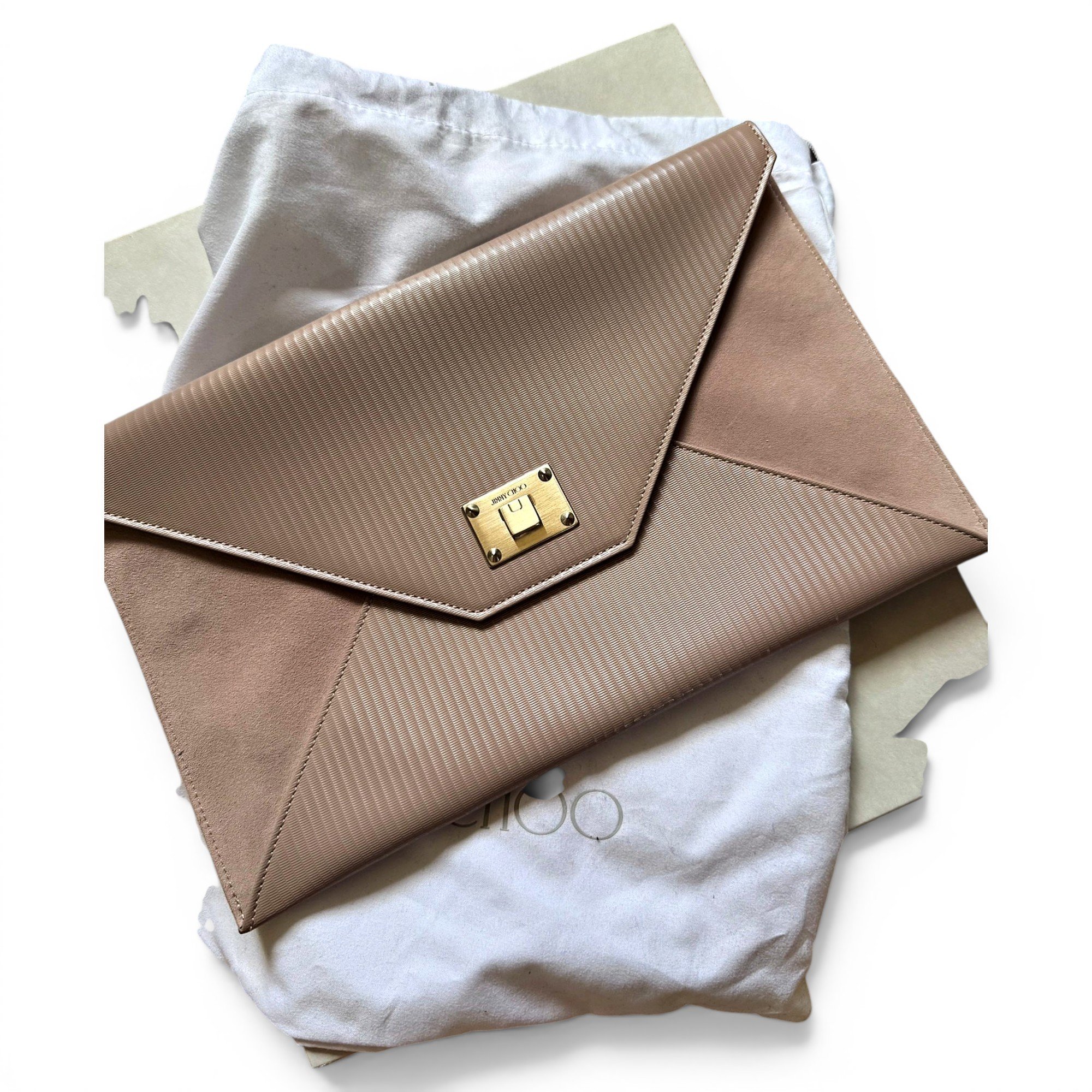 Rosetta leather clutch bag