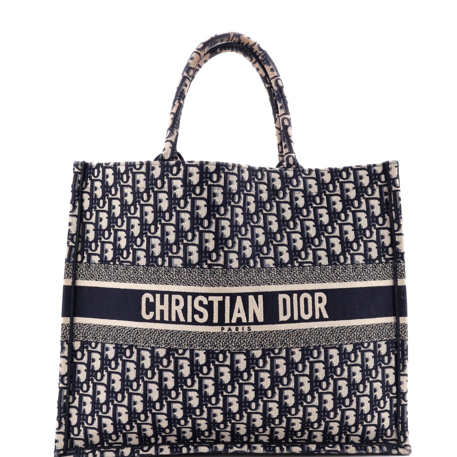 Book Tote Oblique Canvas Large