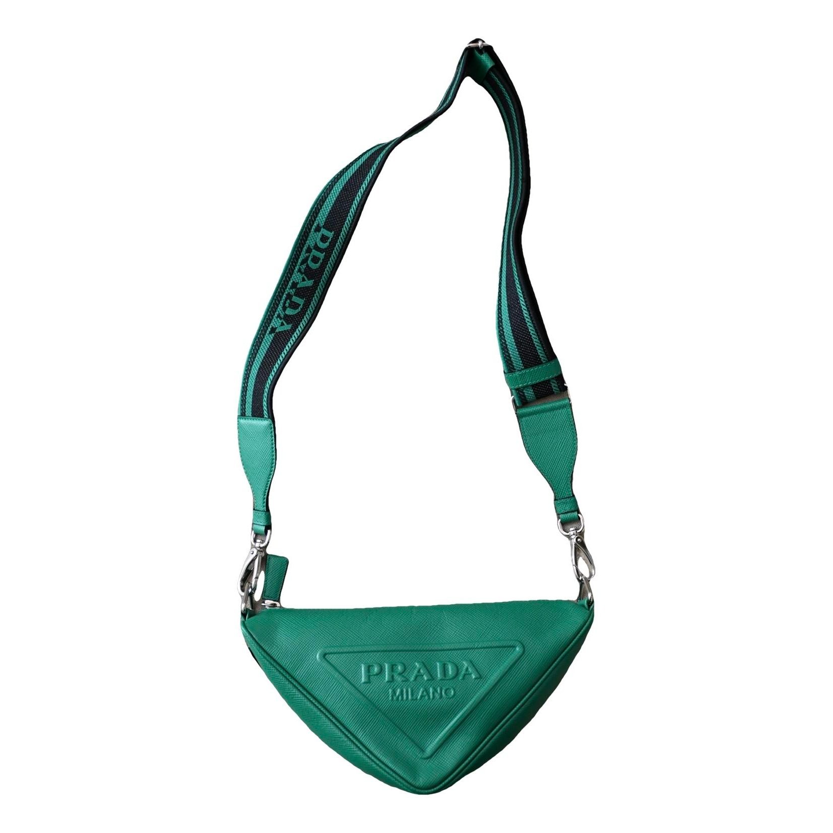 Triangle leather handbag